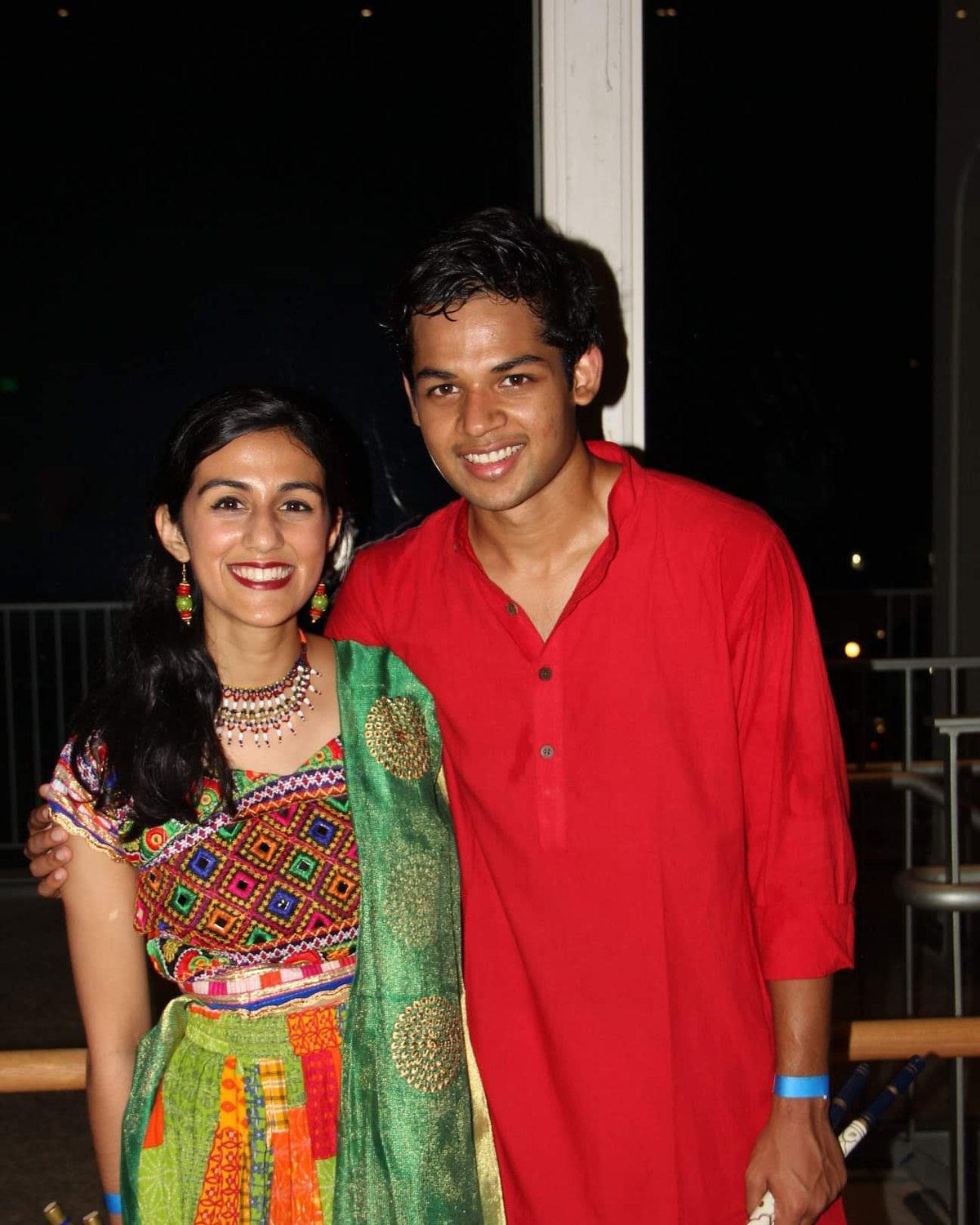 Garba with the dandiya sticks
