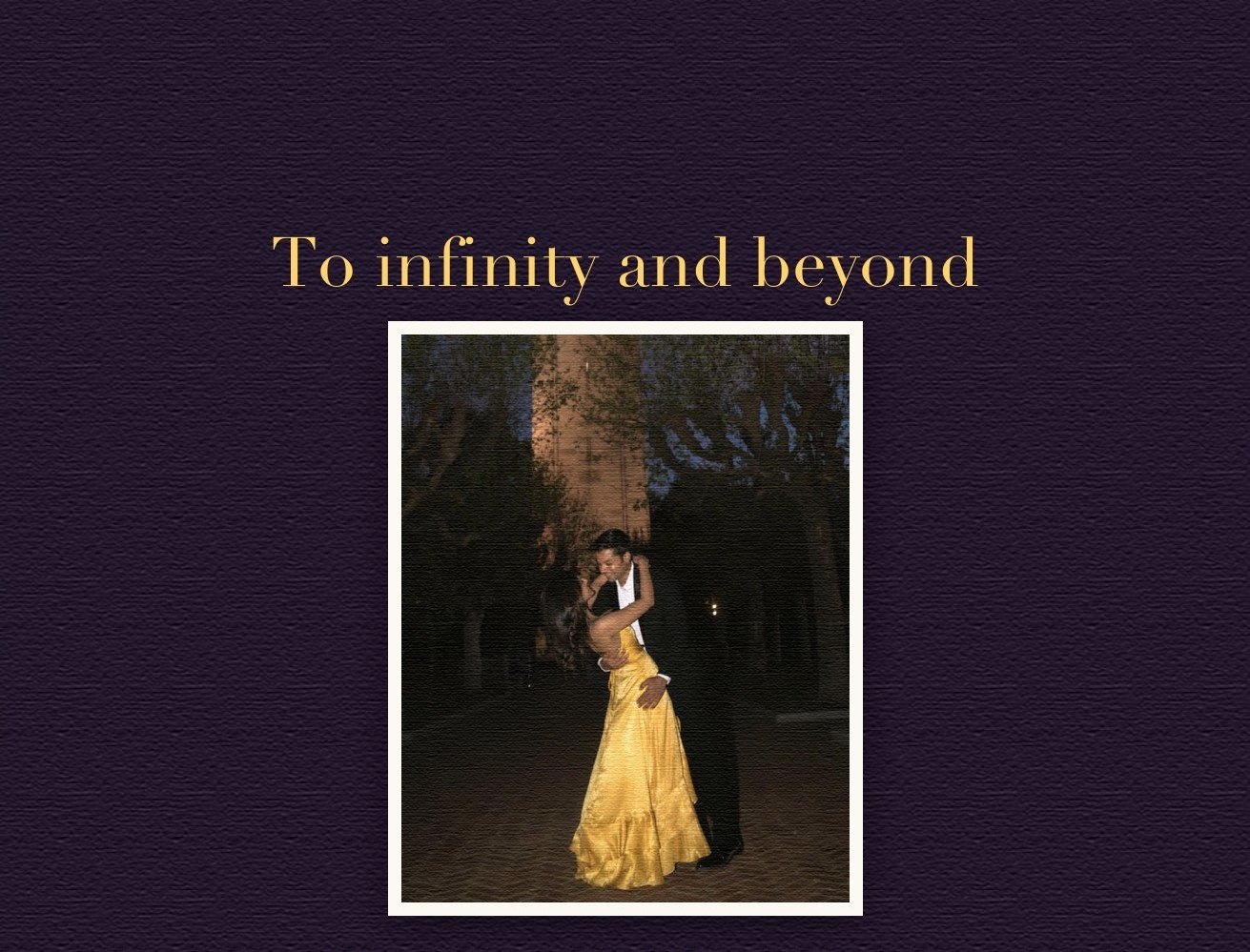 To infinity and beyond